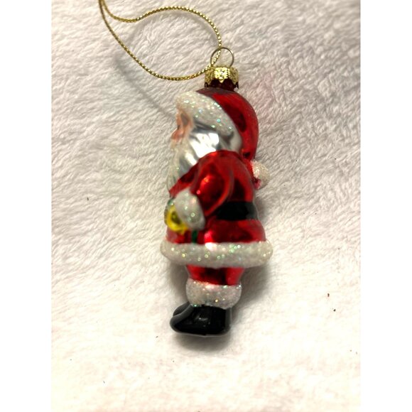 Old World Santa Ornament Brass Key Christmas Hand-Crafted Glass Miniatures VTG - Picture 10 of 10